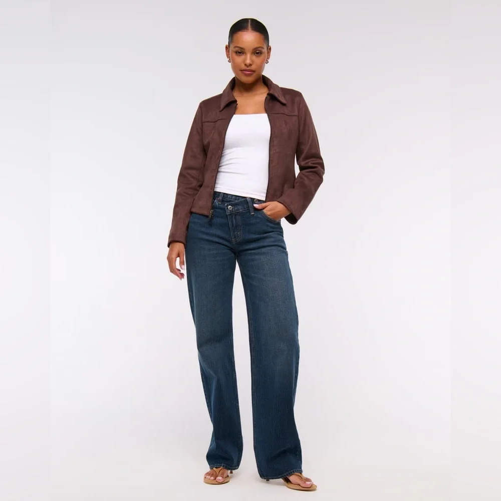 Abercrombie & Fitch High Rise 90s Relaxed Studded Women's Jeans Size 24 - Picture 1 of 12